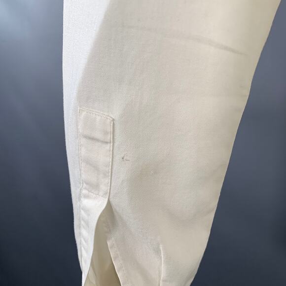 CLAUDE MONTANA S White Pleated Cotton Spread Collar Oversized Long Sleeve Shirt - Picture 5 of 12